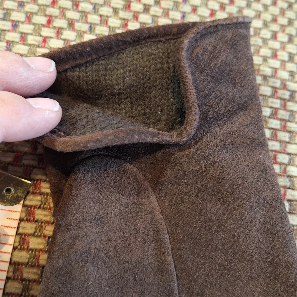 Isotoner Dark Brown Women's Suede Gloves